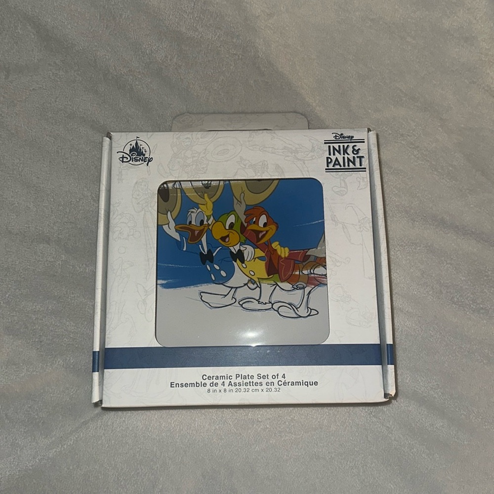 Disney Ink & Paint Ceramic Plates- BRAND NEW NEVER USED